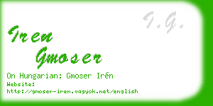 iren gmoser business card