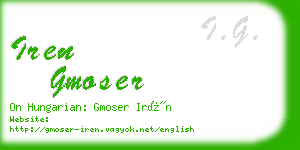 iren gmoser business card